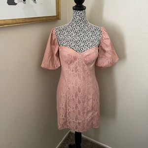 Small vintage Rose gold color dress.